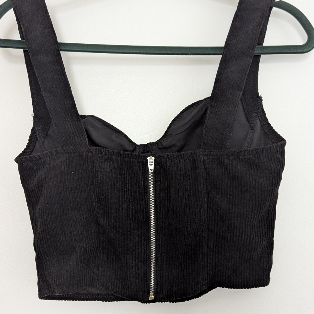 SHEIN Black Ribbed Crop Top - Picture 2 of 3